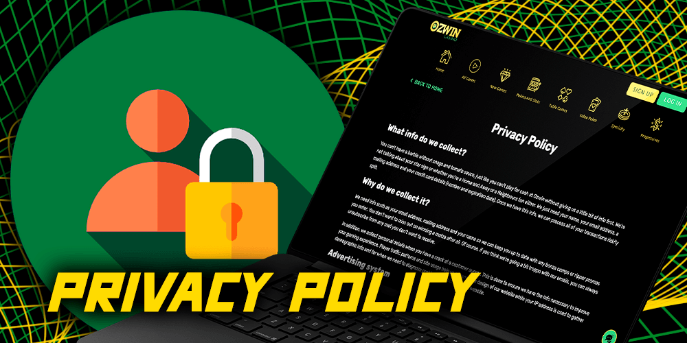 Privacy Policy at Ozwin Casino