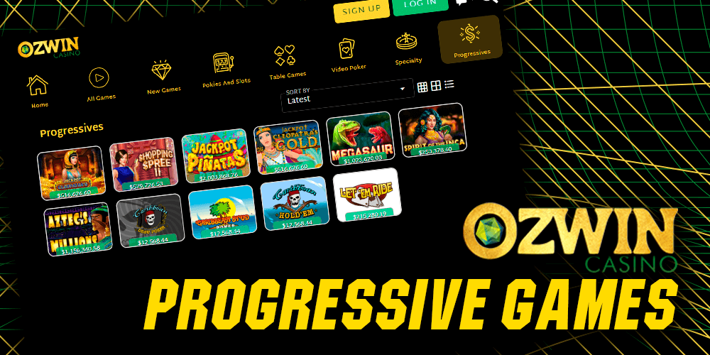 Progressive Slots at Ozwin Casino